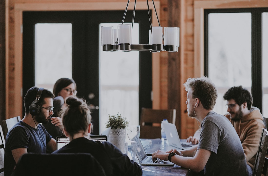 Hiring team reviewing candidates together